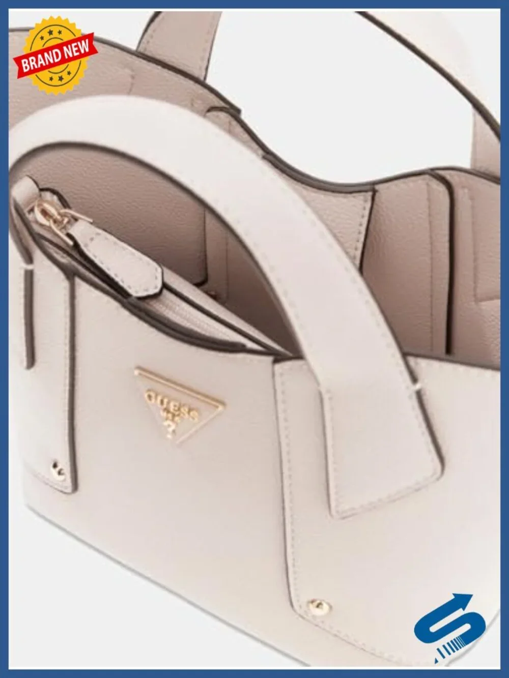 Mini Tote with Removable Pouch, Pebble PVC
